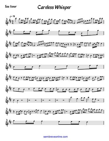 partitura sax tenor